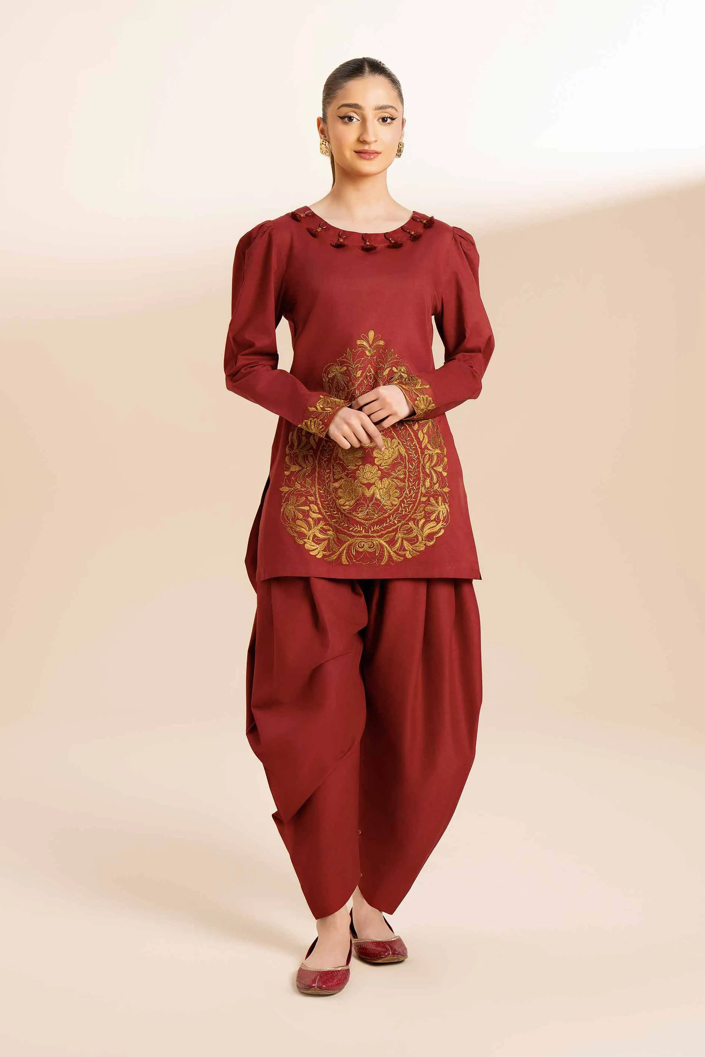 2 Piece - Dyed Embroidered Suit - 42401736