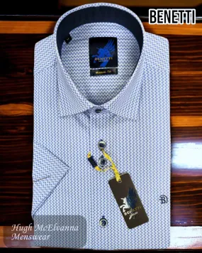 Benetti LUKE BLUE Short Sleeve Shirt