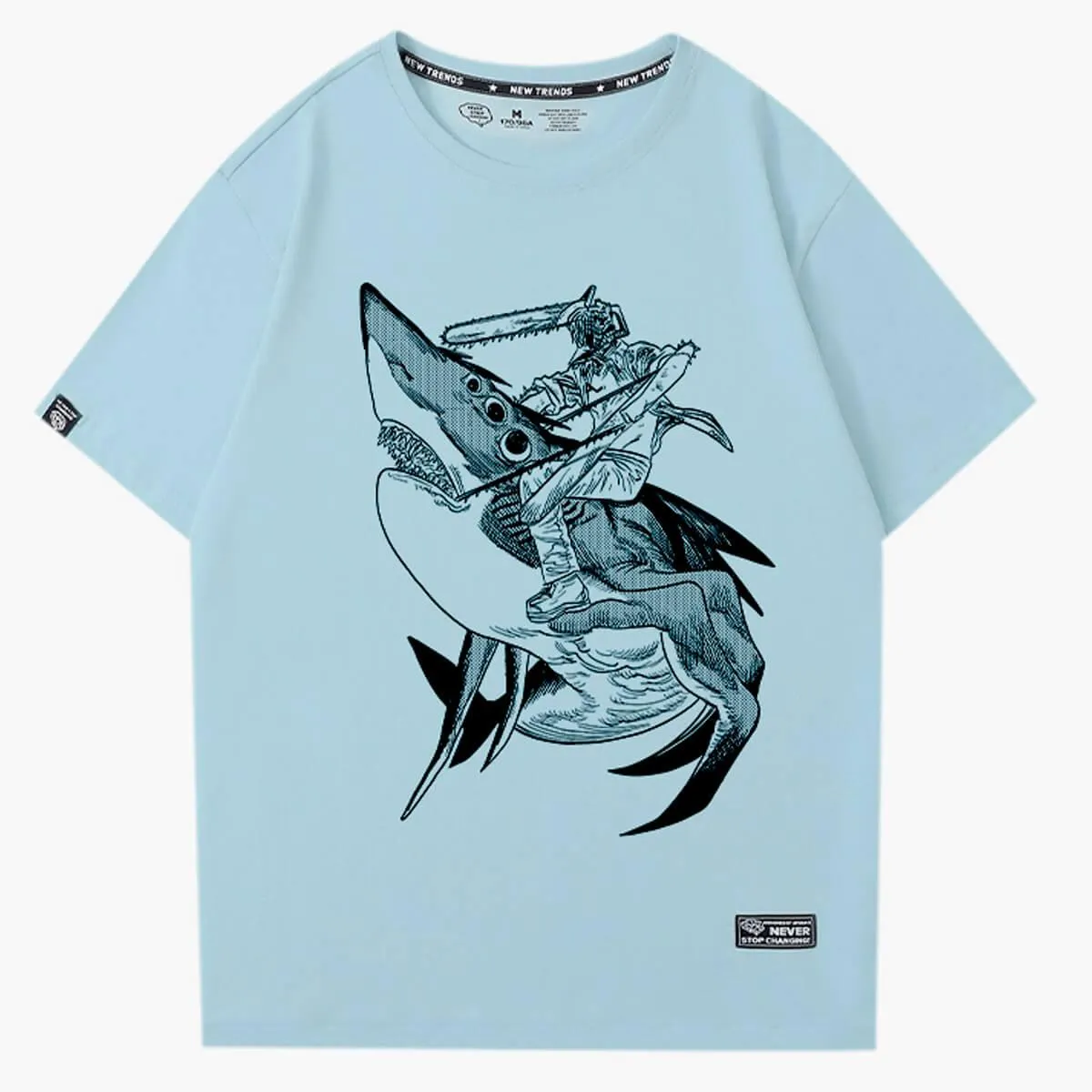 benpaolv Chainsaw Man Denji on a Beam Shark T-Shirt