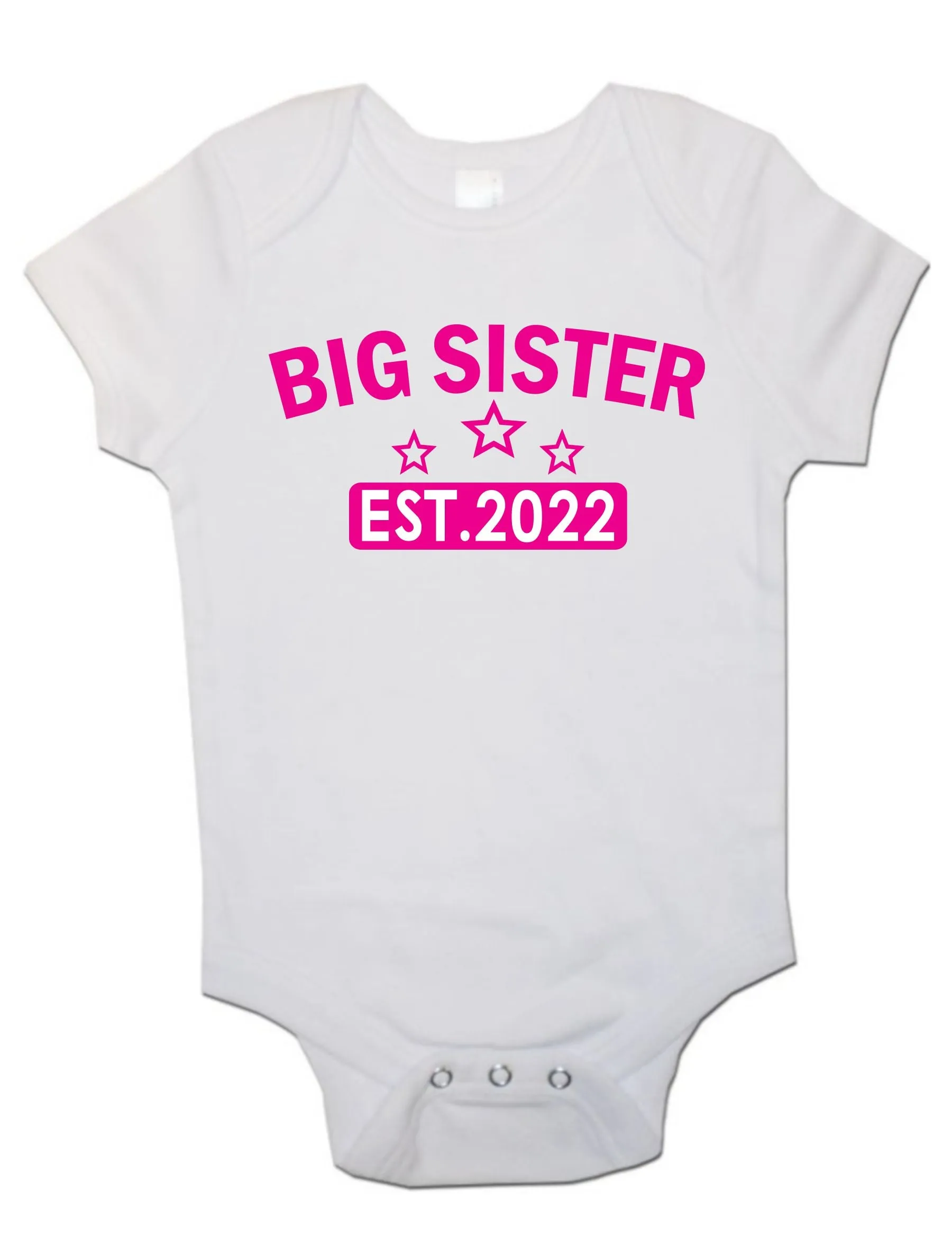 Big Sister EST. 2022 - Baby Vests Bodysuits for Boys, Girls