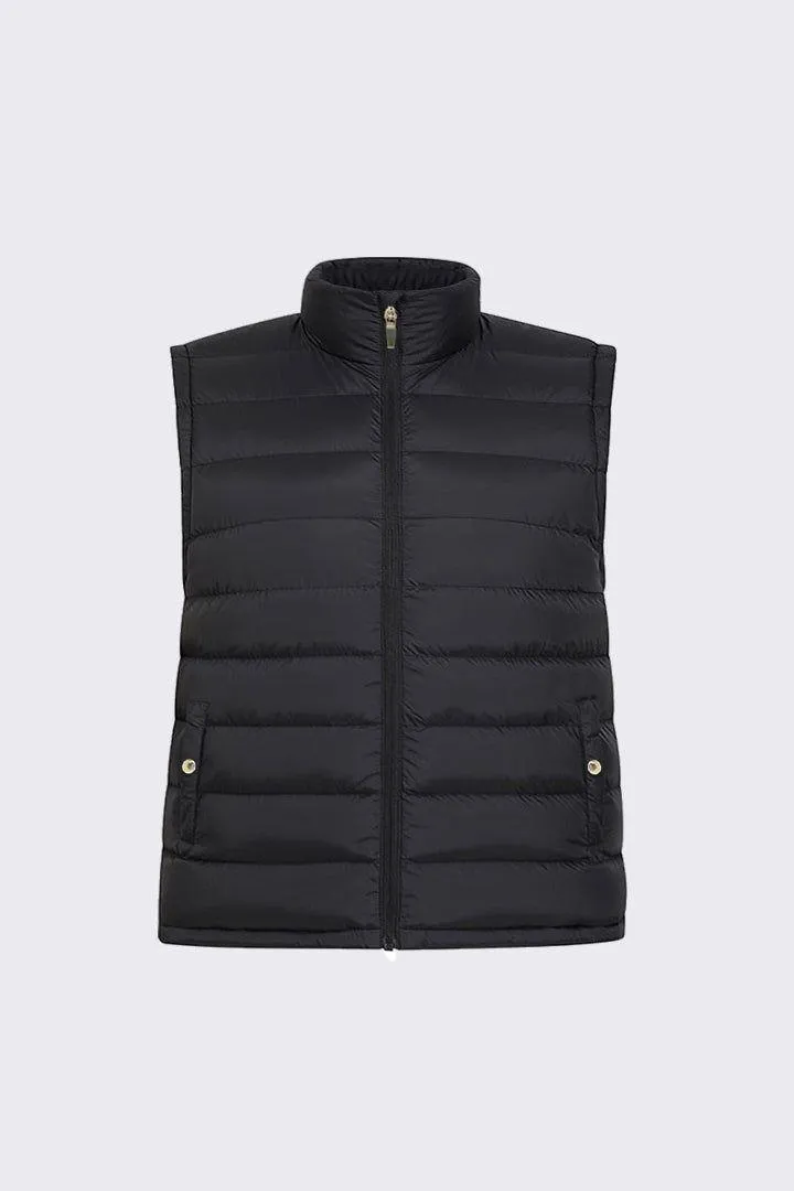 Black Puffer Sleeveless Jacket