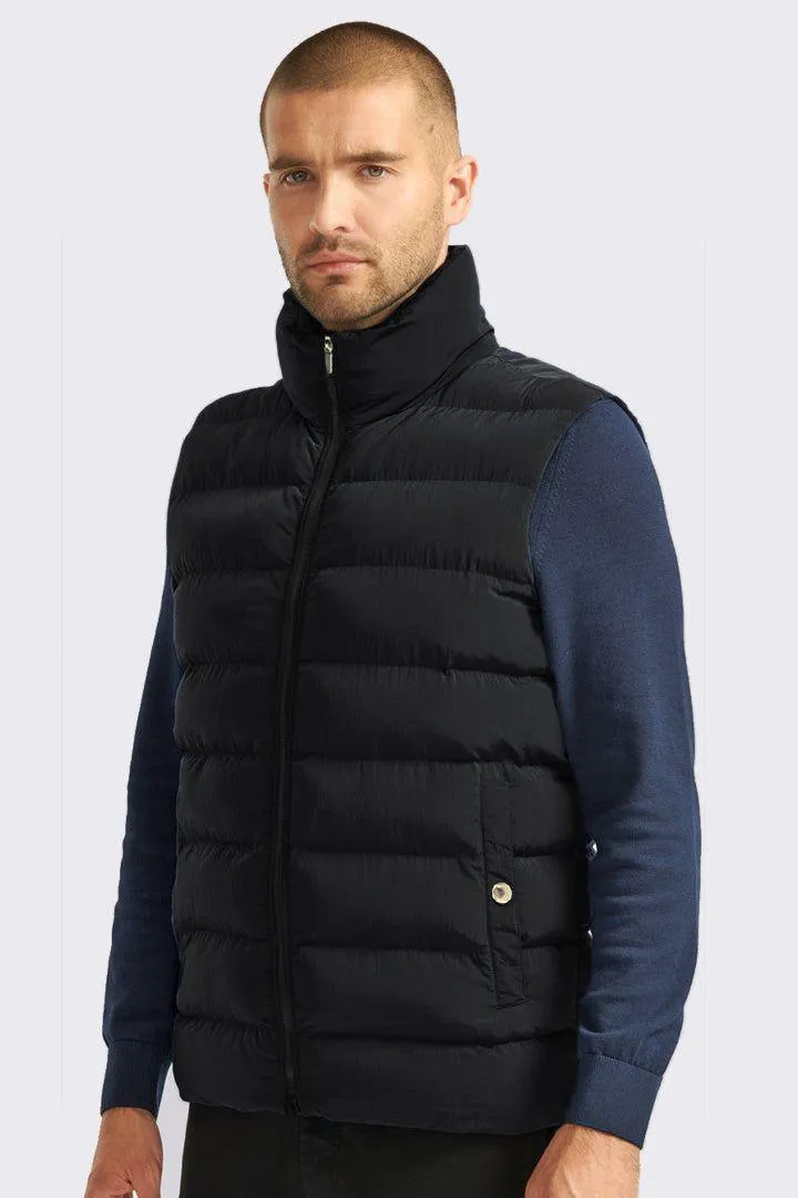 Black Puffer Sleeveless Jacket