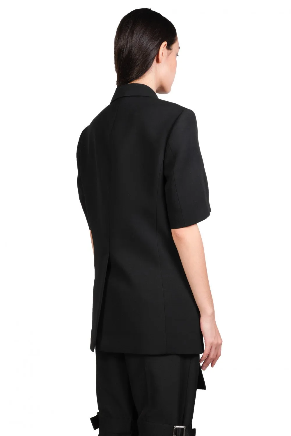 Black Short Sleeve Blazer