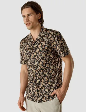 Bowling Short Sleeve Shirt Dark Paisley