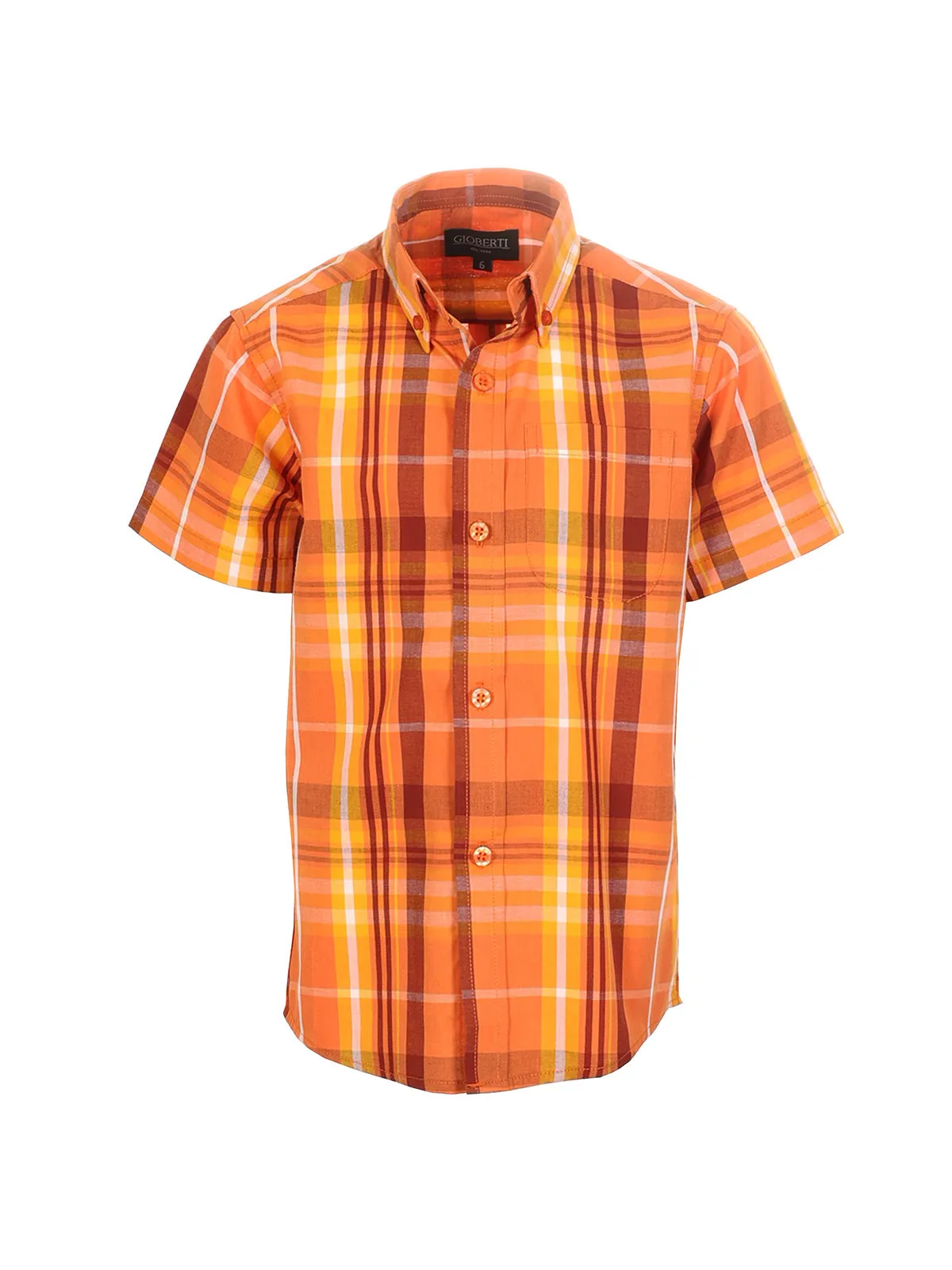 Boy's Plaid Short Sleeve Shirt