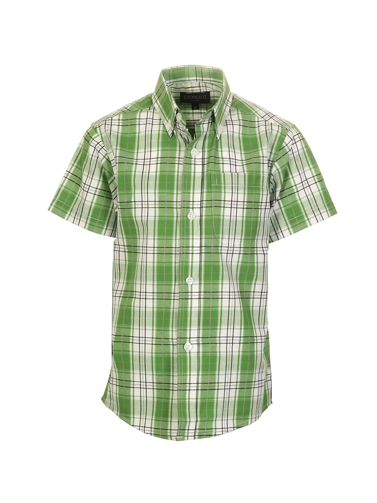 Boy's Plaid Short Sleeve Shirt