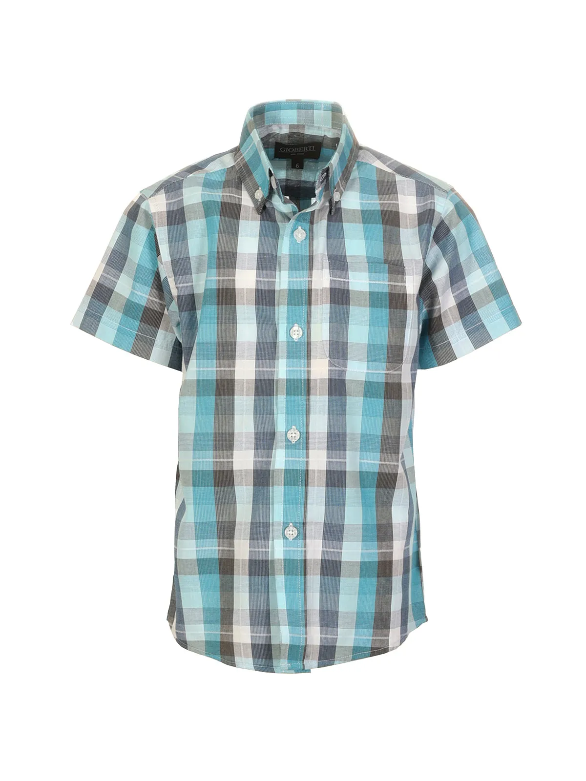 Boy's Plaid Short Sleeve Shirt