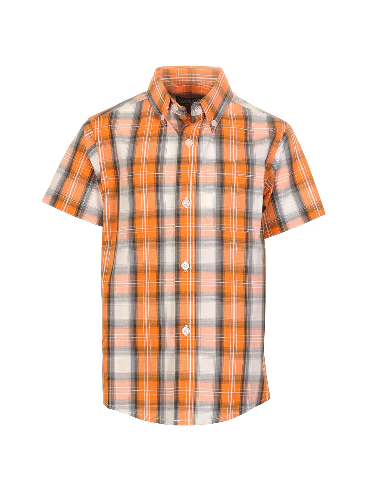 Boy's Plaid Short Sleeve Shirt