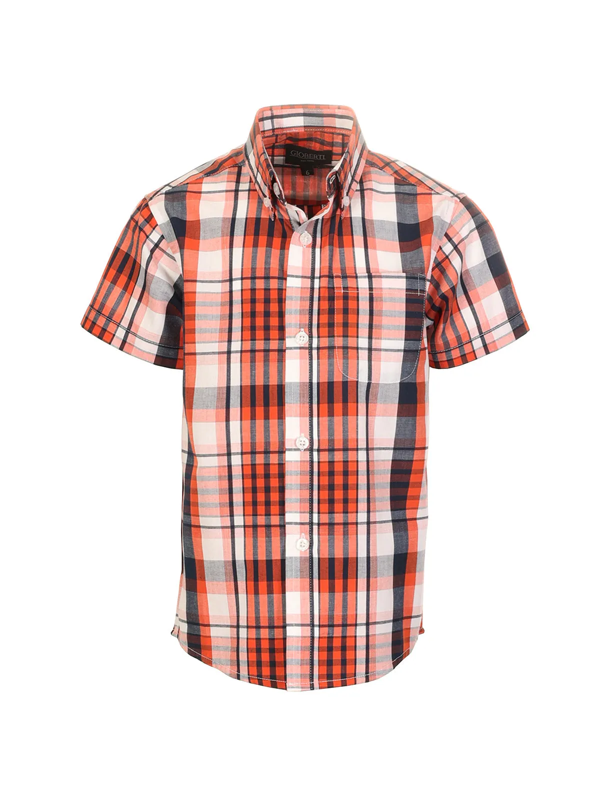 Boy's Plaid Short Sleeve Shirt