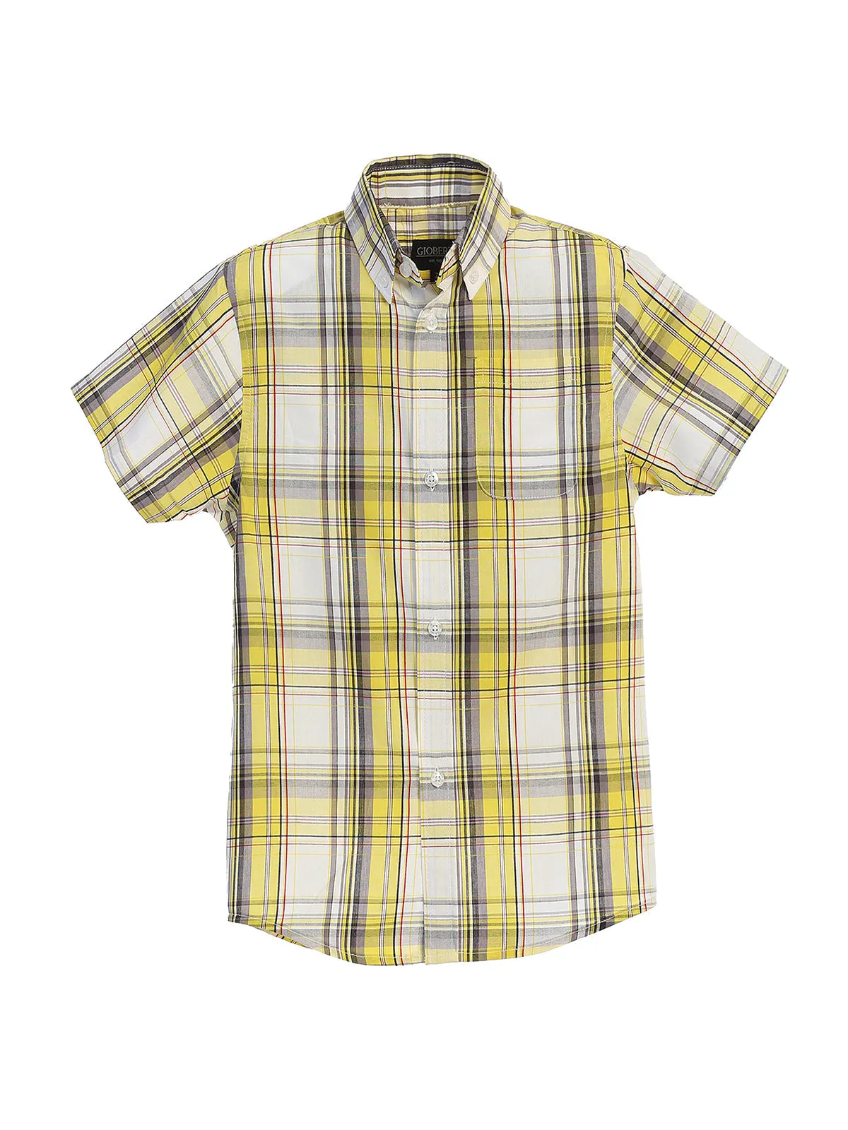 Boy's Plaid Short Sleeve Shirt