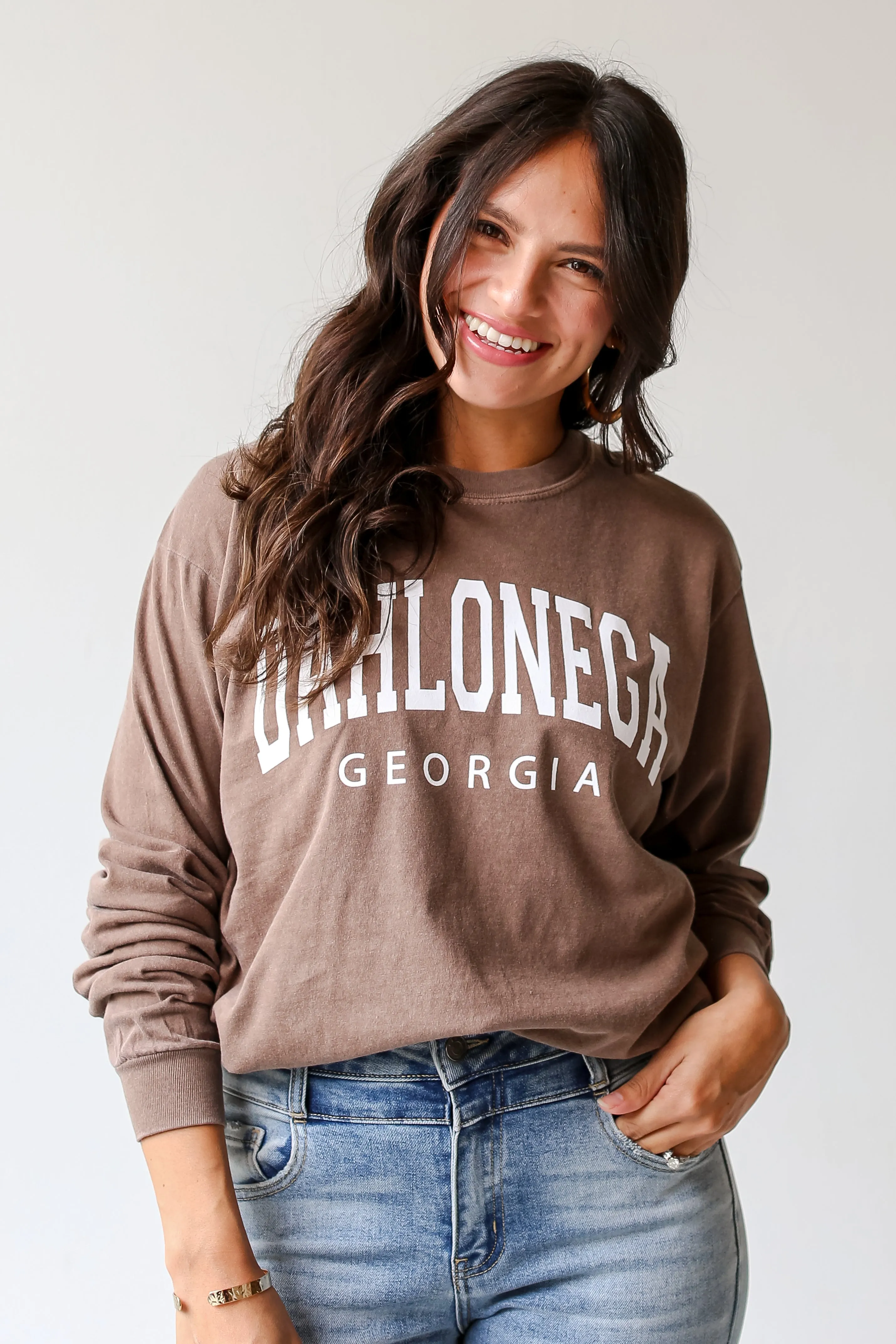 Brown Dahlonega Georgia Long Sleeve Tee