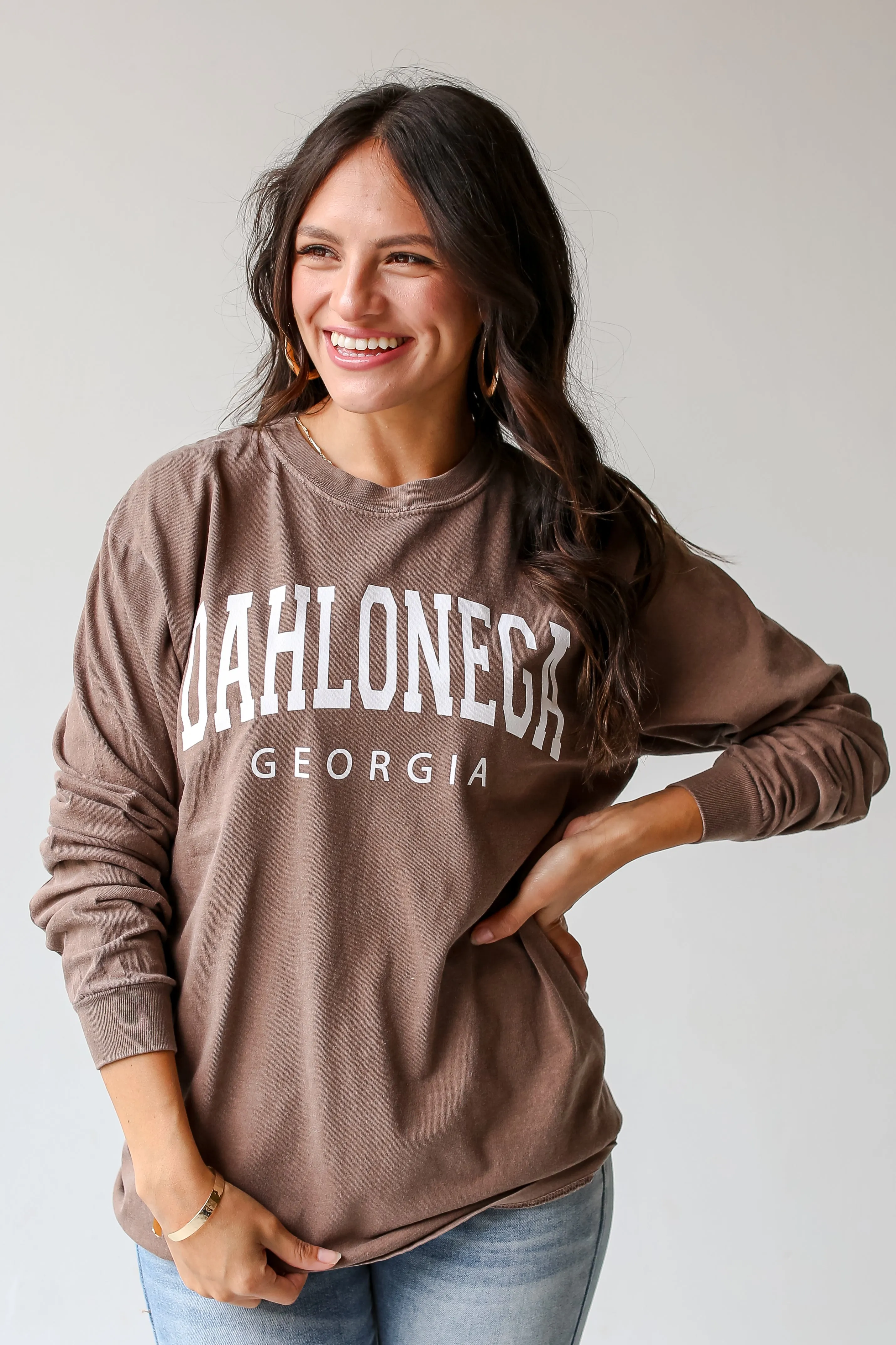 Brown Dahlonega Georgia Long Sleeve Tee