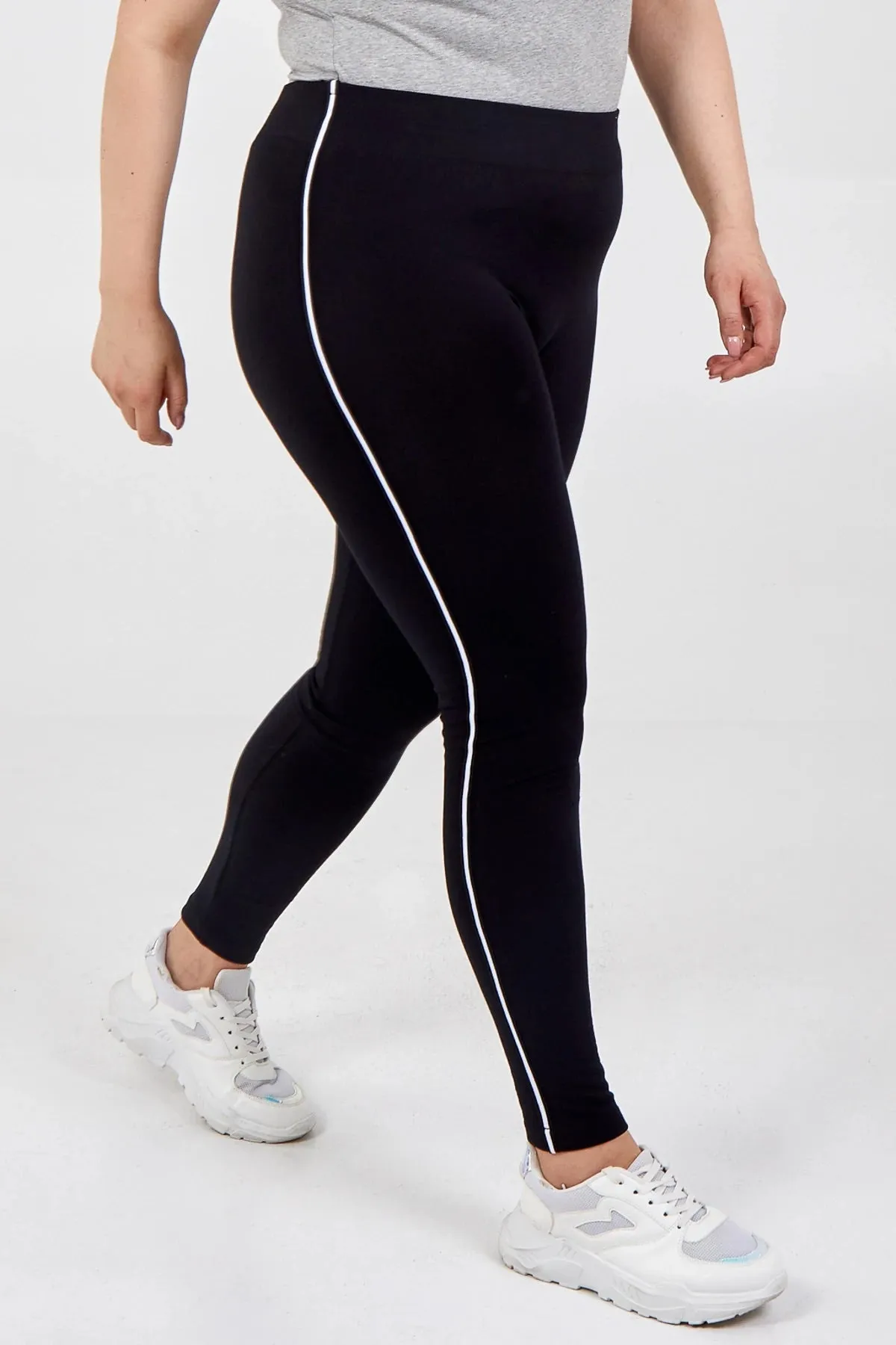 Curvy Single Stripe Leggings