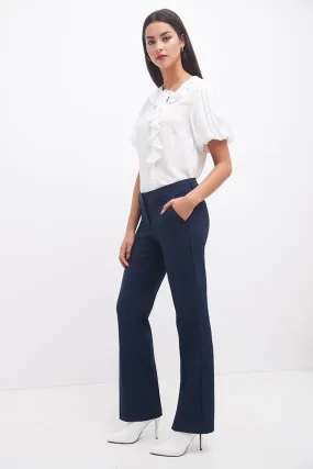 Easy care straight leg trouser dress pants