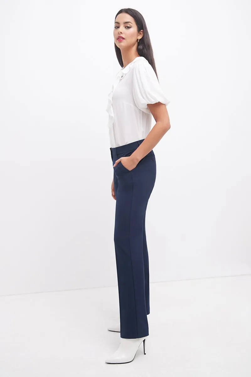 Easy care straight leg trouser dress pants