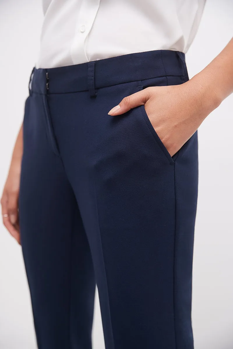 Easy care straight leg trouser dress pants