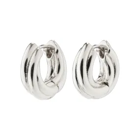 EDEA recycled chunky huggie hoops silver-plated