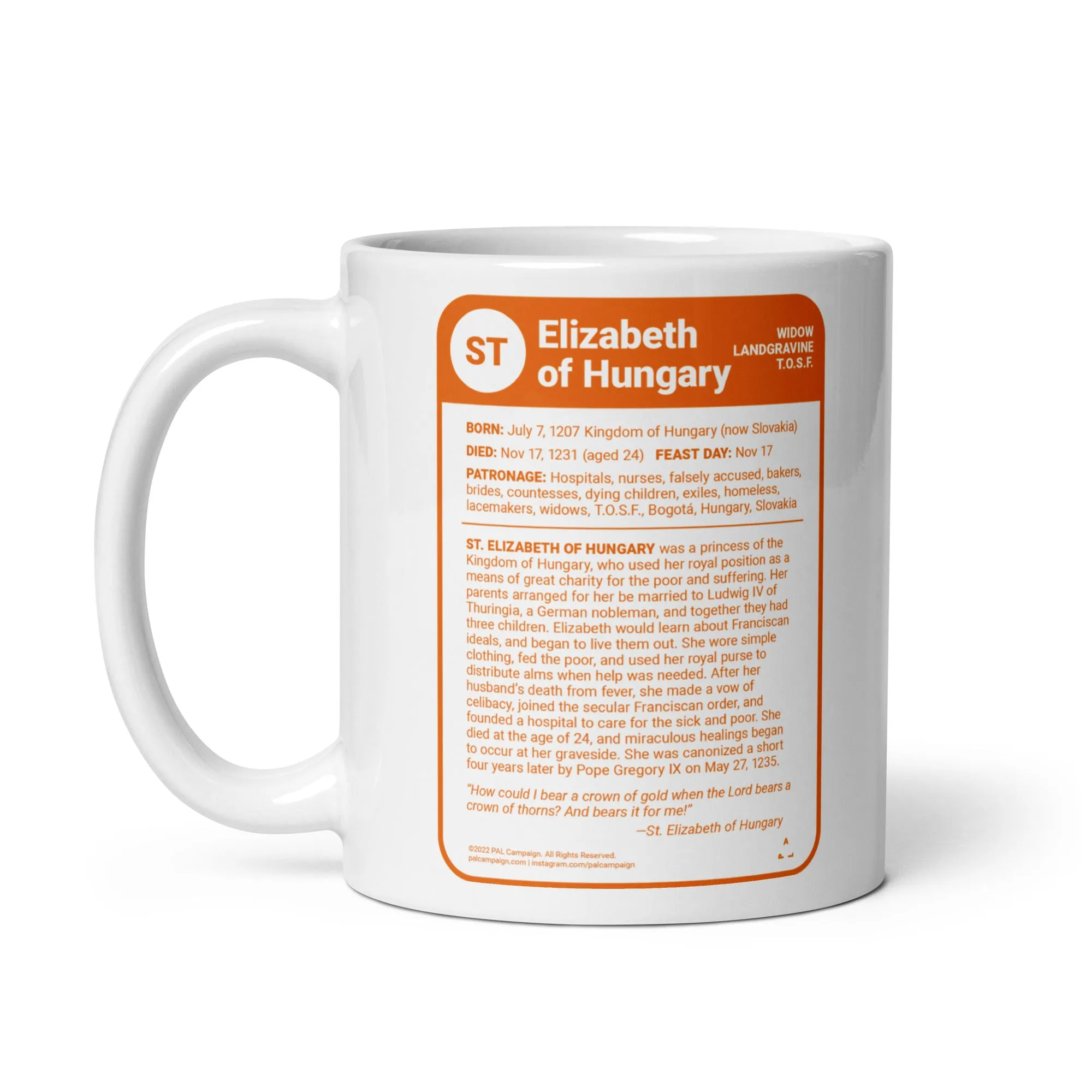 Elizabeth of Hungary Saint Card Mug