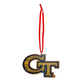 Georgia Tech Yellow Jackets Raised Logo Mural Ornament