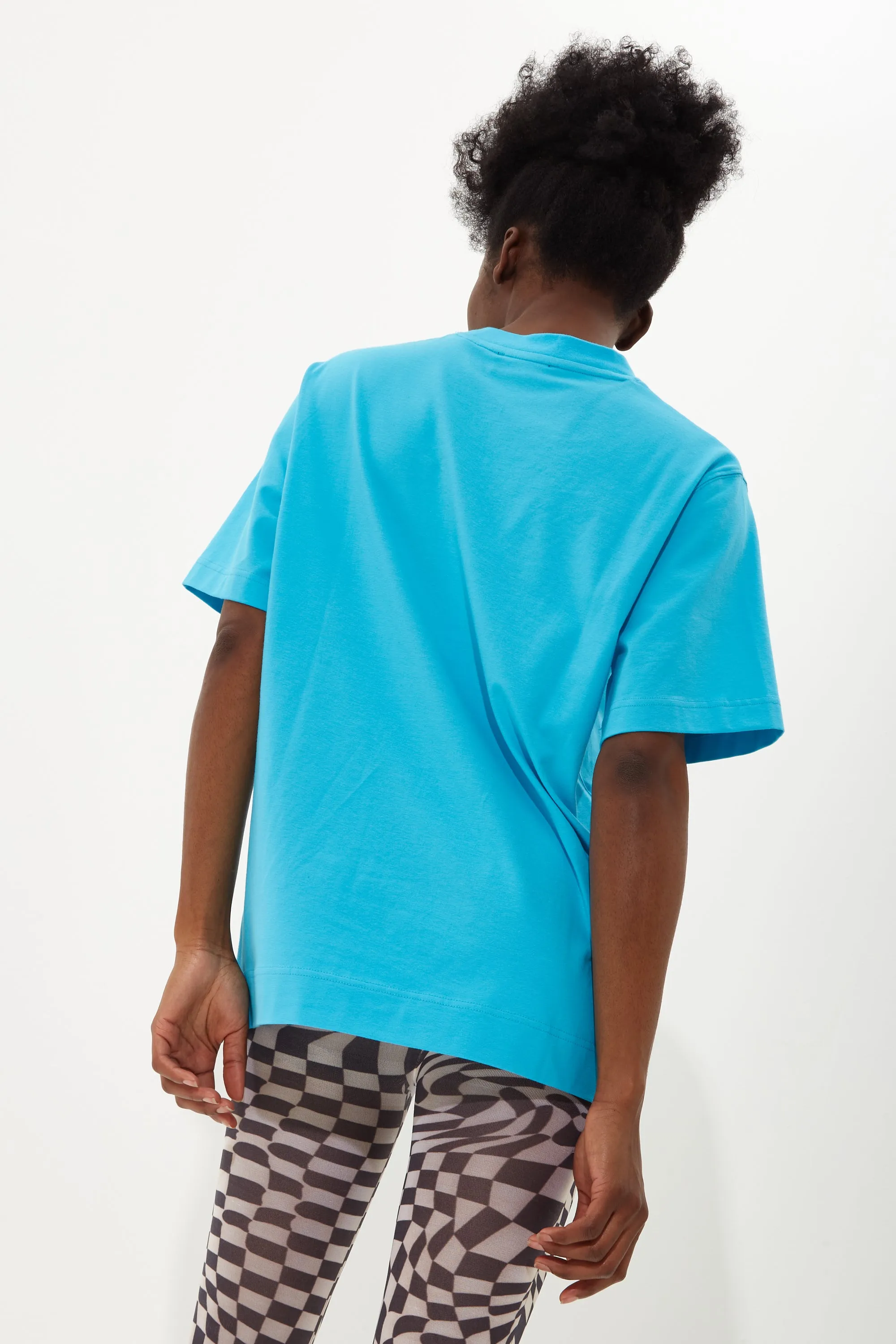 House Of Holland Sky Blue Transfer Printed T-Shirt