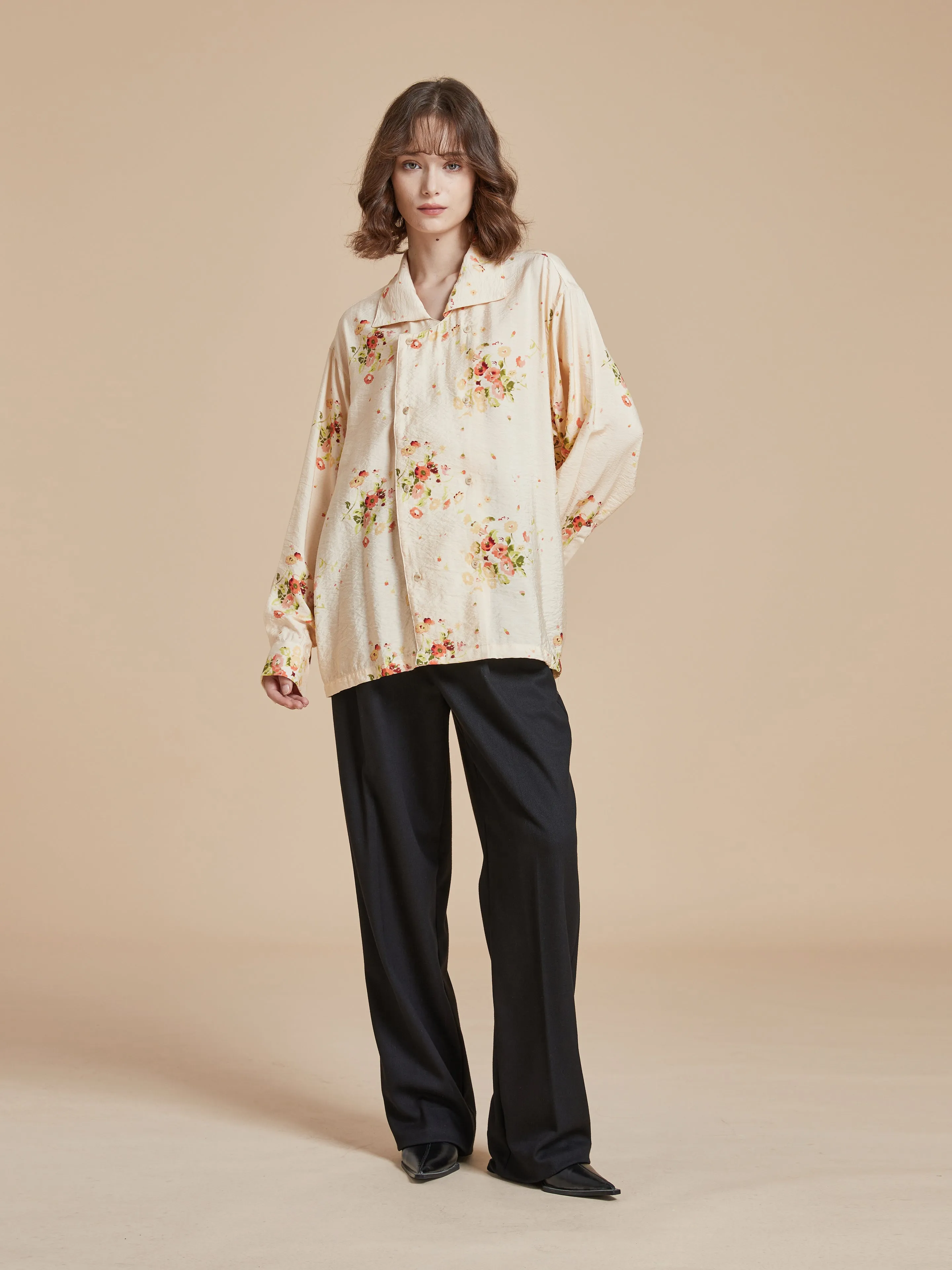 Kanhati Garden Long Sleeve Camp Shirt