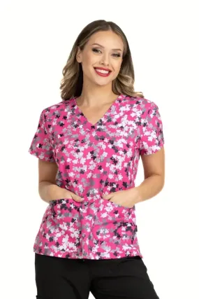 Meraki Sport Women's Print Scrub Top | Love Crushin