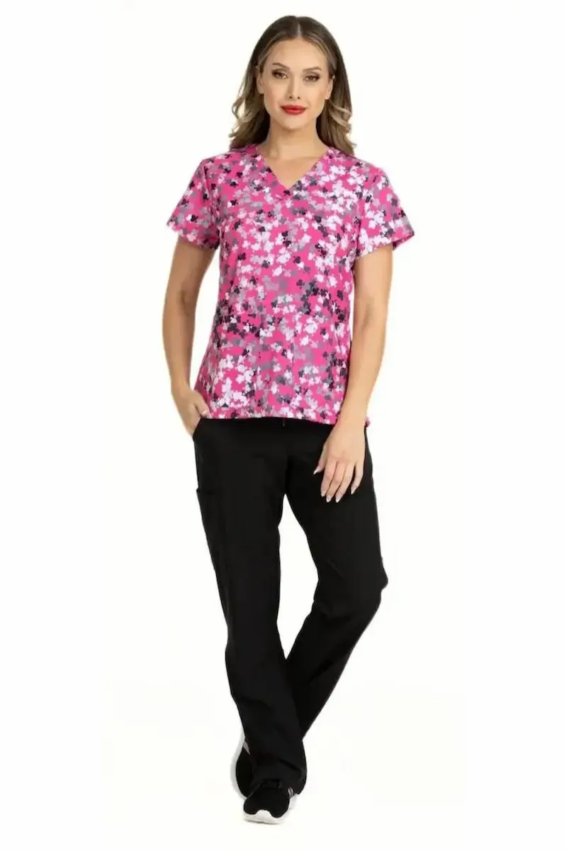 Meraki Sport Women's Print Scrub Top | Love Crushin