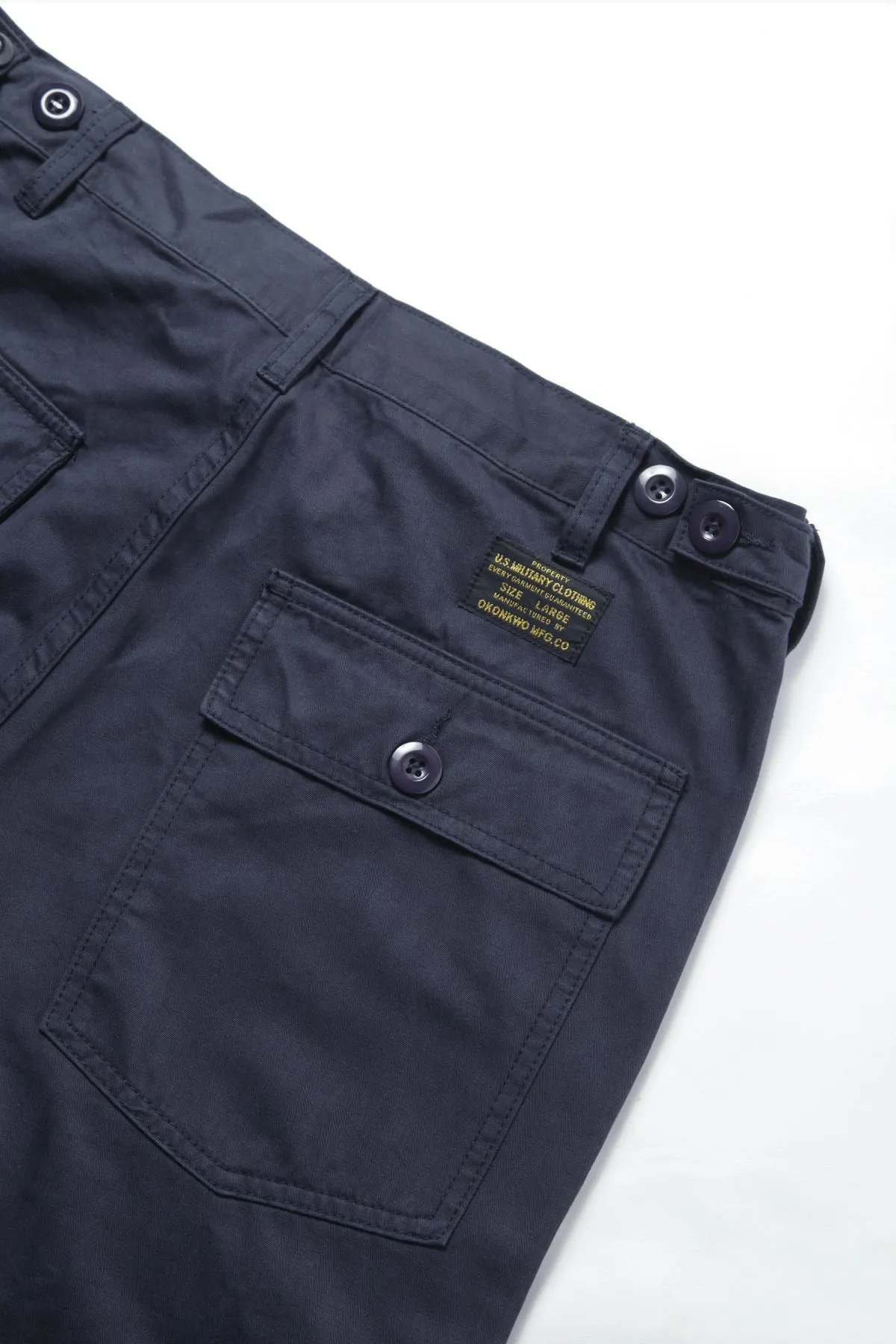 Okonkwo MFG - OG107 Fatigue Pants - Navy Herringbone