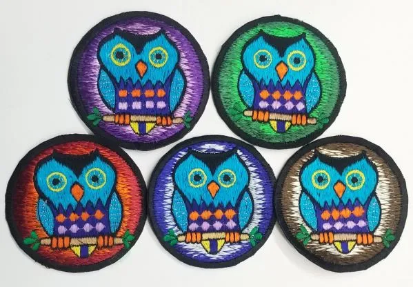 Owl Patches (Pack Of 5)