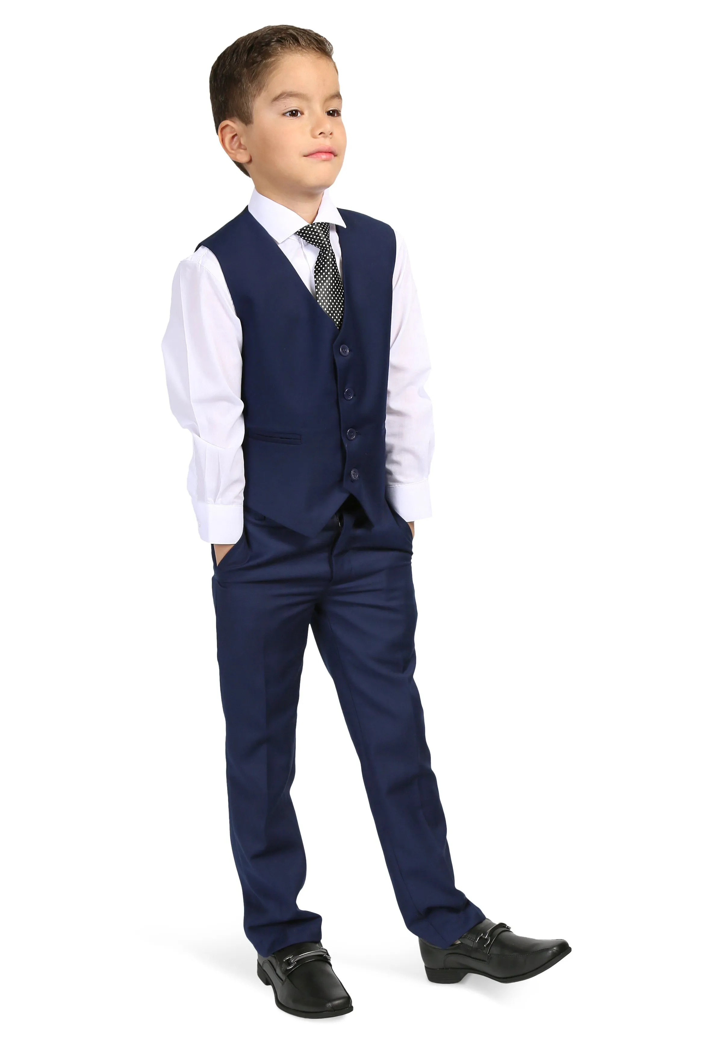 "Jax" Kids Navy Suit (5-Piece Set)