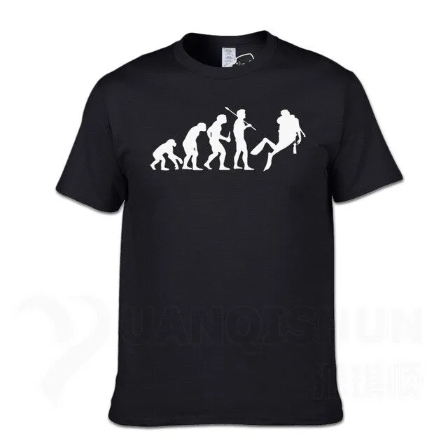 Scuba diving T-Shirt for Men | Human Evolution Scuba Diver