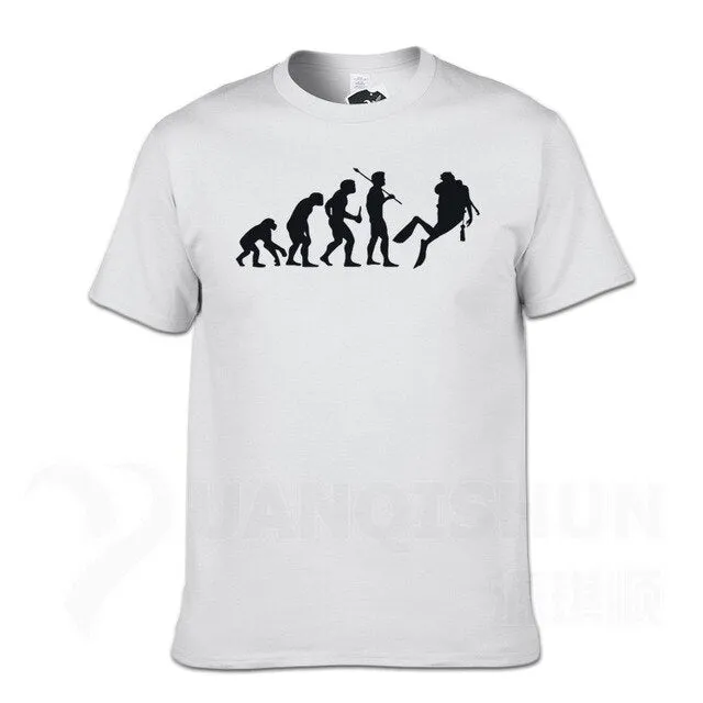 Scuba diving T-Shirt for Men | Human Evolution Scuba Diver