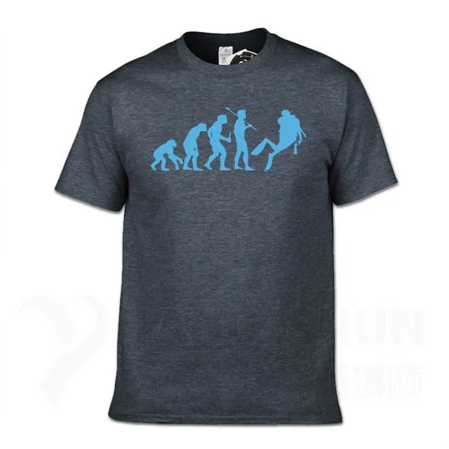 Scuba diving T-Shirt for Men | Human Evolution Scuba Diver