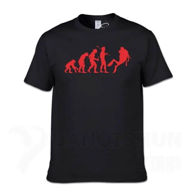 Scuba diving T-Shirt for Men | Human Evolution Scuba Diver