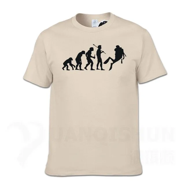 Scuba diving T-Shirt for Men | Human Evolution Scuba Diver