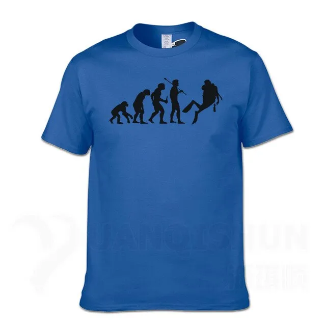 Scuba diving T-Shirt for Men | Human Evolution Scuba Diver