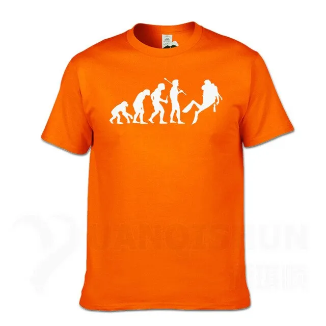 Scuba diving T-Shirt for Men | Human Evolution Scuba Diver