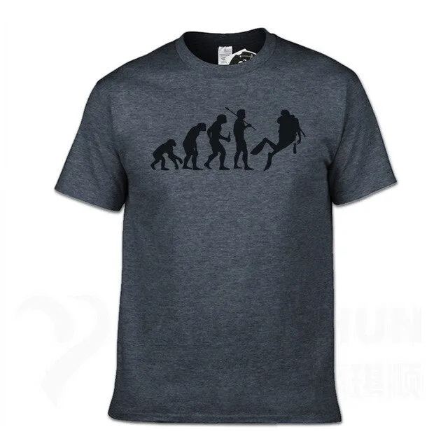 Scuba diving T-Shirt for Men | Human Evolution Scuba Diver