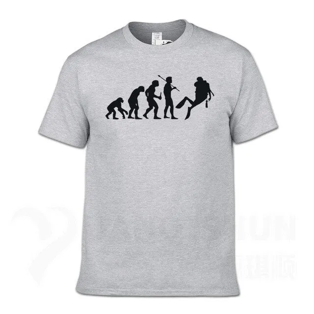 Scuba diving T-Shirt for Men | Human Evolution Scuba Diver