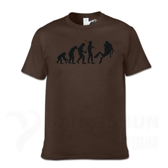 Scuba diving T-Shirt for Men | Human Evolution Scuba Diver