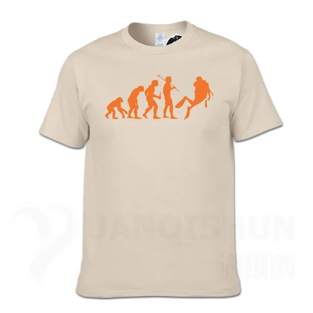 Scuba diving T-Shirt for Men | Human Evolution Scuba Diver