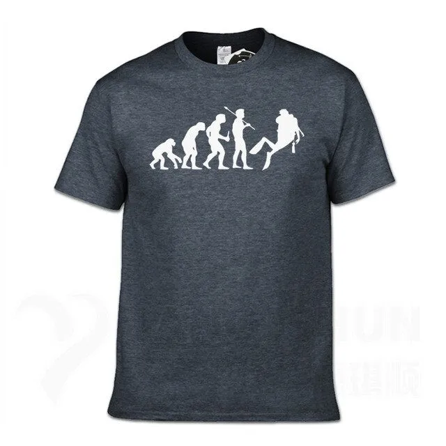 Scuba diving T-Shirt for Men | Human Evolution Scuba Diver