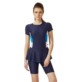 The Boost Women's PADDED SWIM DRESS (Half)  (Sun Protected and Chlorine Tested)