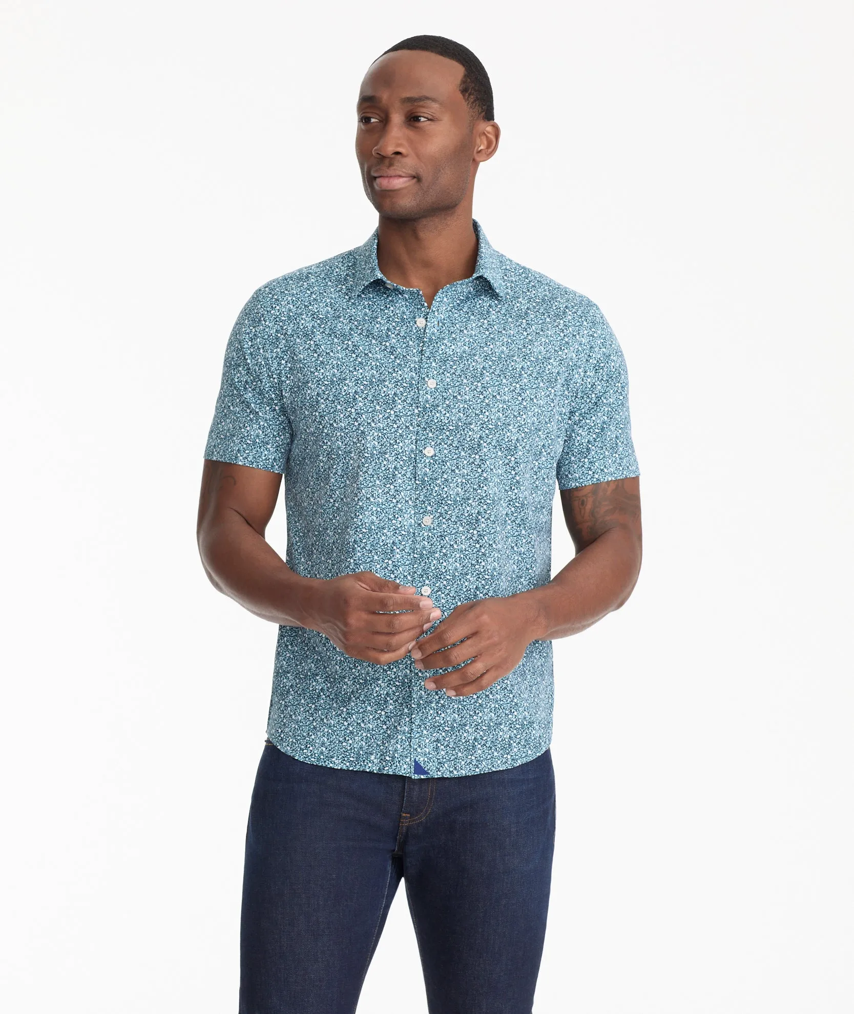 Wrinkle-Free Performance Short-Sleeve James Shirt